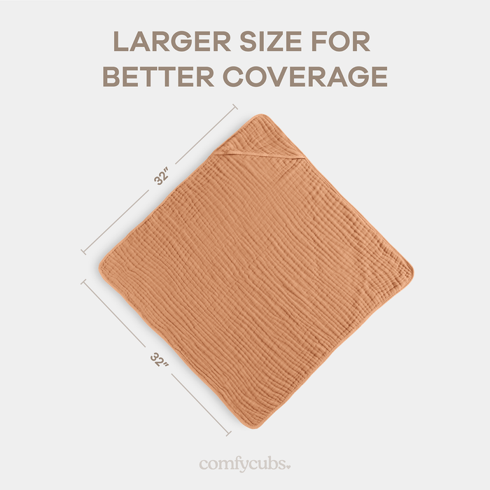 Baby Hooded Towels by Comfy Cubs - Caramel Hooded Towels Comfy Cubs