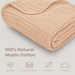 Baby Muslin Blanket in Cream Muslin Comfy Cubs