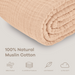 Adult Muslin Blanket in Cream Muslin Comfy Cubs