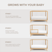 Crib Conversion Kit - White Bars with Natural Wood Frame Crib Conversion Kit Comfy Cubs