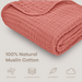 Baby Muslin Blanket in Dusty Rose Muslin Comfy Cubs