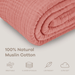 Adult Muslin Blanket in Dusty Rose Muslin Comfy Cubs
