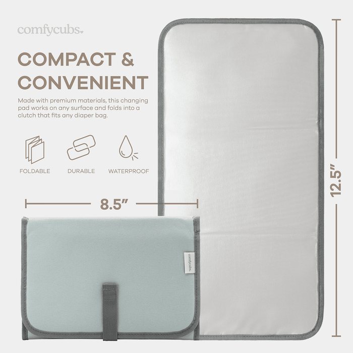 Compact Changing Pad by Comfy Cubs - Earth Green Compact Changing Pads Comfy Cubs