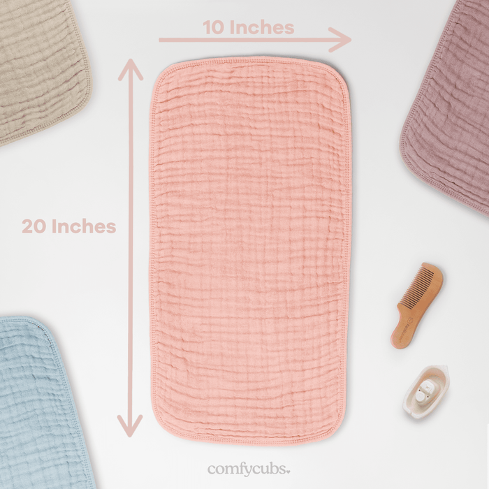 Muslin Burp Cloths by Comfy Cubs - Lace Muslin Burp Cloths Comfy Cubs