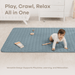 Play Mat with Non-Slip Bottom - Pacific Blue Comfy Cubs