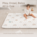 Play Mat with Non-Slip Bottom - Rainbow Comfy Cubs