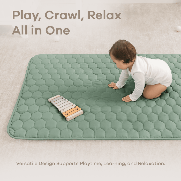 Play Mat with Non-Slip Bottom - Fern Comfy Cubs