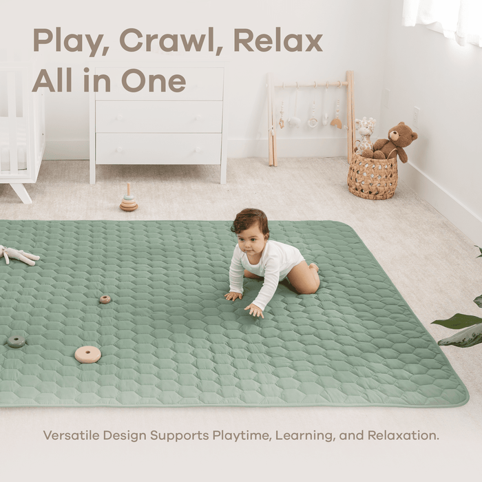 Play Mat with Non-Slip Bottom - Fern Comfy Cubs