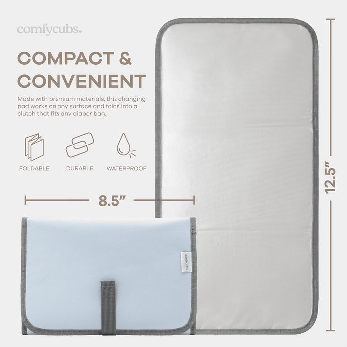 Compact Changing Pad by Comfy Cubs - Sea Blue Compact Changing Pads Comfy Cubs
