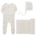 AURORA CLASSICS BABY GIRL LAYETTE SET/TAKE ME HOME SET JERSEY COTTON FLORAL PRINT COLLECTION IVORY PINK TAKE ME HOME SET AURORA