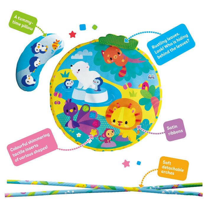 KIDS HITS ACTIVITY GYM ZOO FRIENDS FLOOR MAT GYM KIDS HITS