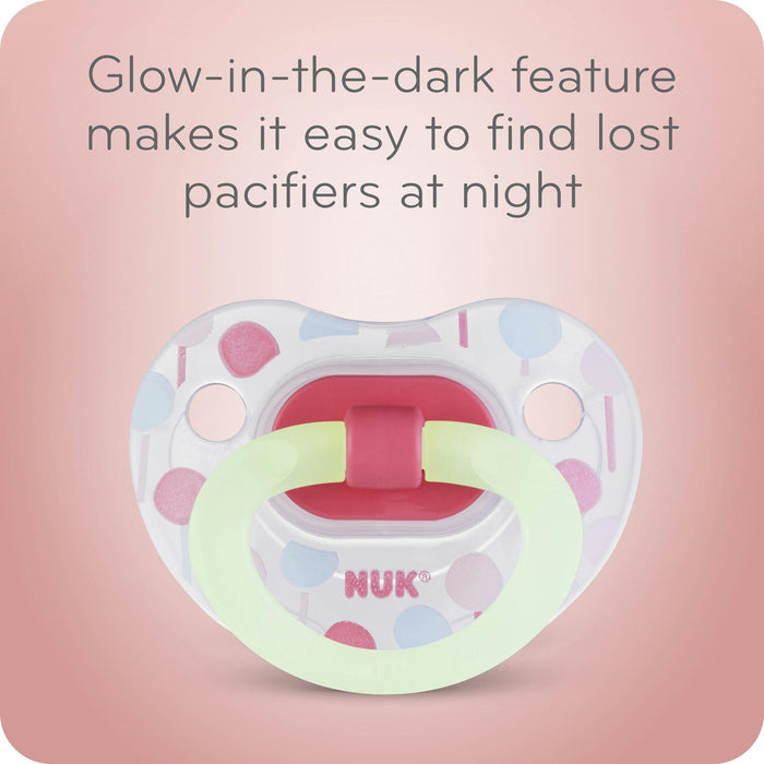 NUK ORTHODONTIC PACIFIERS, 0-6 MONTHS, 2 PACK, ASSORTED COLORS