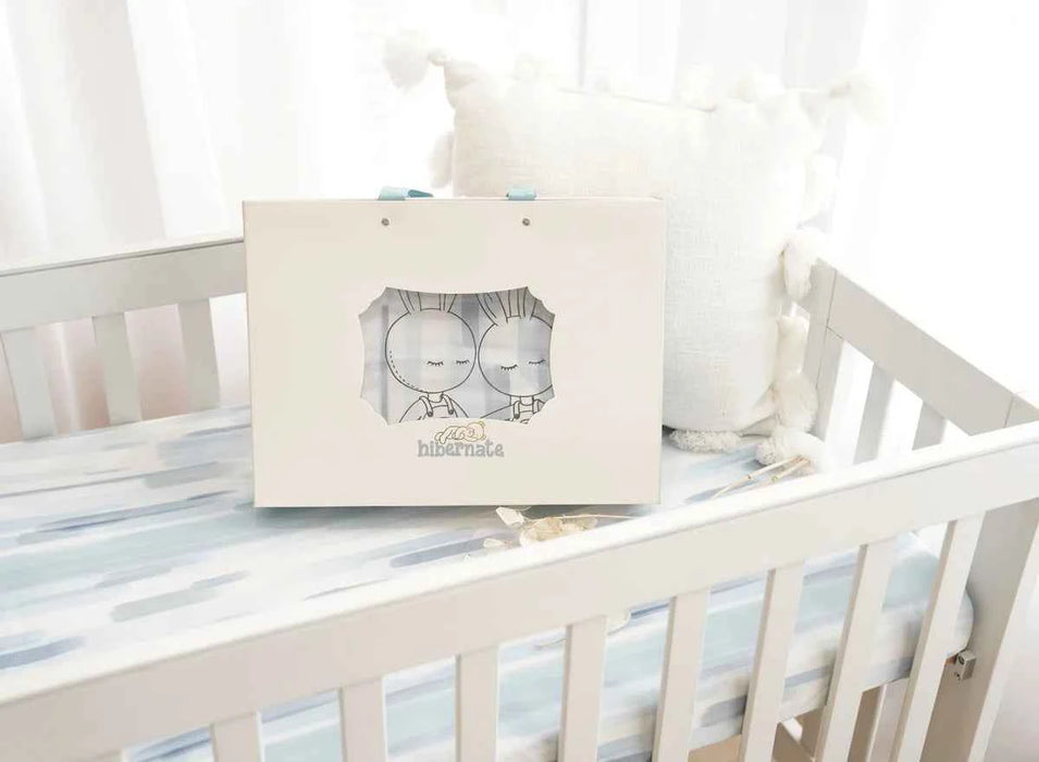 HIBERNATE BABY 3 PIECE CRIB LINEN SET (52"X 28") CRIB SET HIBERNATE BABY