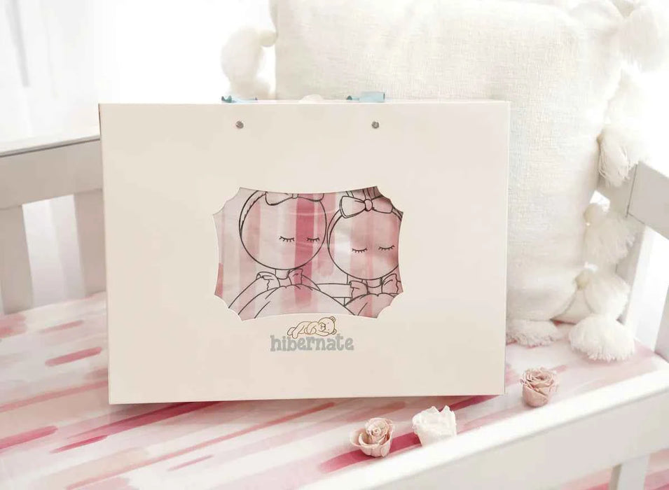 HIBERNATE BABY 3 PIECE CRIB LINEN SET (52"X 28") CRIB SET HIBERNATE BABY