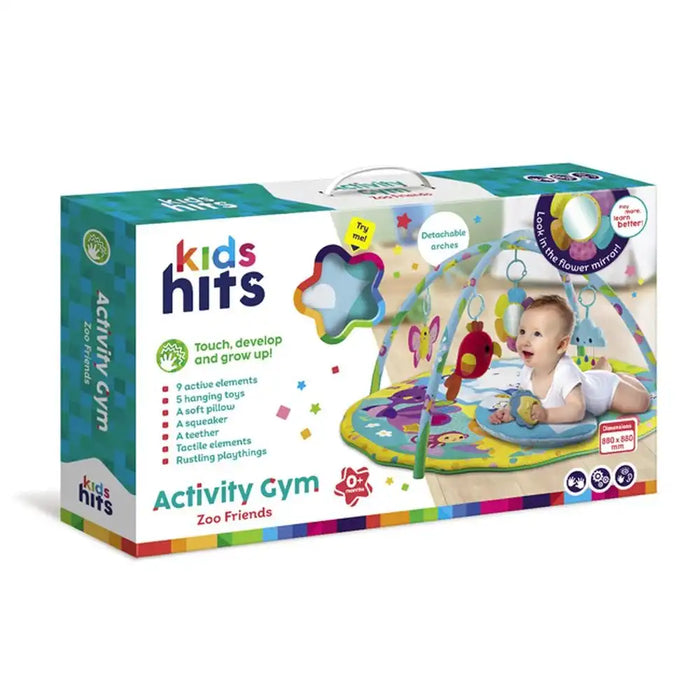 KIDS HITS ACTIVITY GYM ZOO FRIENDS FLOOR MAT GYM KIDS HITS