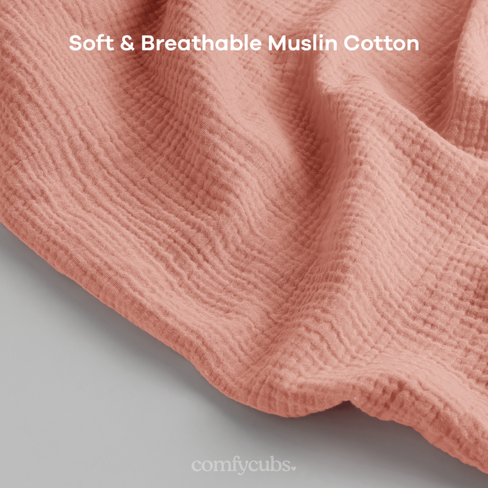 Muslin Nursing Cover, Pack of 1 in Bold Blush Nursing Covers Comfy Cubs