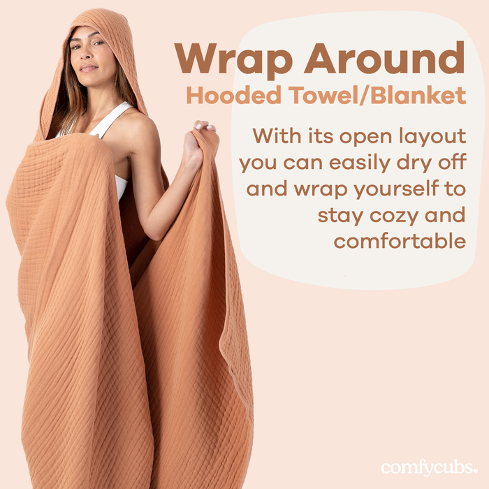 Adult Muslin Hooded Towel by Comfy Cubs Comfy Cubs