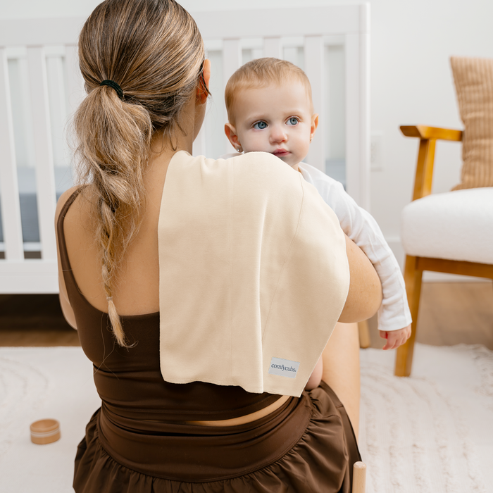 Cotton Burp Cloths by Comfy Cubs - Cream Cotton Burp Cloths Comfy Cubs