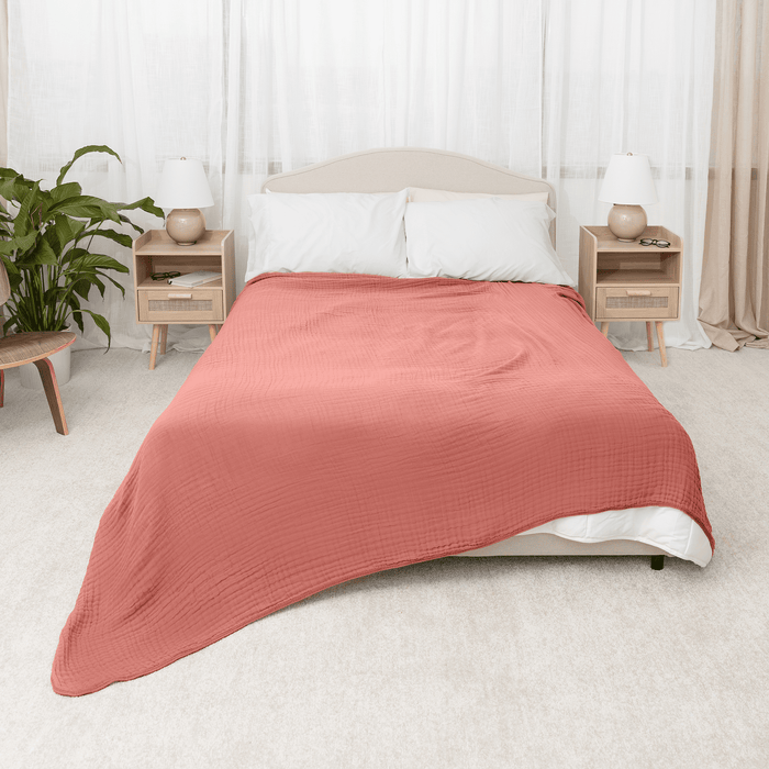 Adult Muslin Blanket in Dusty Rose Muslin Comfy Cubs