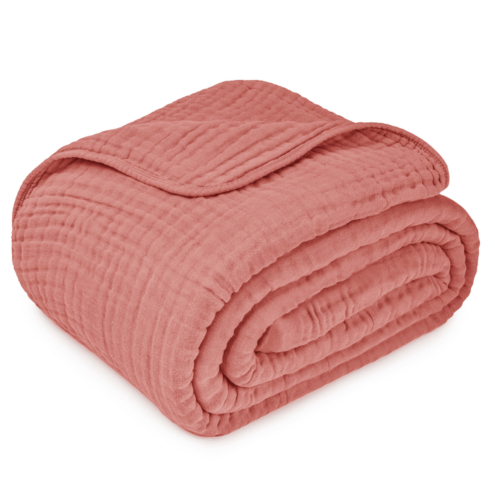 Adult Muslin Blanket in Dusty Rose Muslin Comfy Cubs
