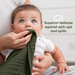 Muslin Burp Cloths by Comfy Cubs - Kelp Muslin Burp Cloths Comfy Cubs