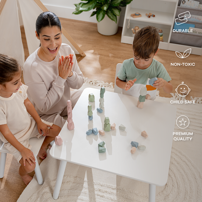 Stacking Blocks for Toddlers by Comfy Cubs, Neutral Pack Stacking Blocks Comfy Cubs