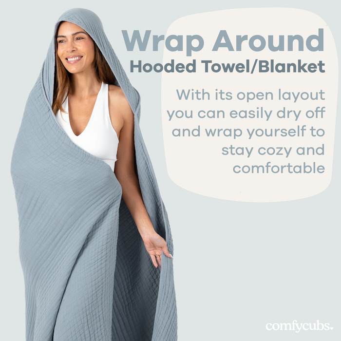 Adult Muslin Hooded Towel by Comfy Cubs Comfy Cubs