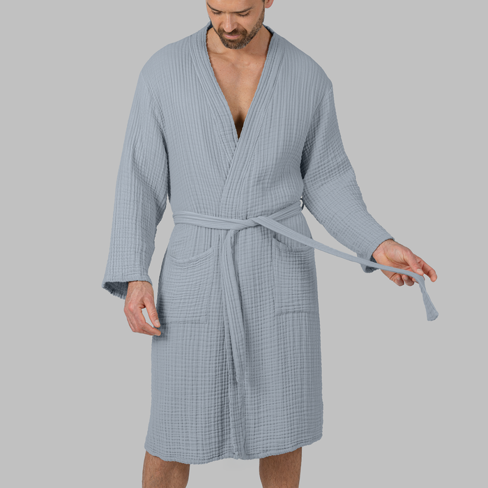 Muslin Bathrobe, Pacific Blue by Comfy Cubs Comfy Cubs