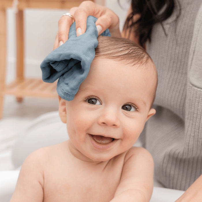 Muslin Washcloths by Comfy Cubs - Pacific Blue Washcloths Comfy Cubs