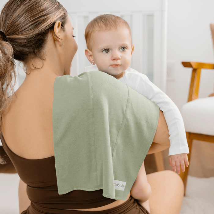 Cotton Burp Cloths by Comfy Cubs - Sage Cotton Burp Cloths Comfy Cubs