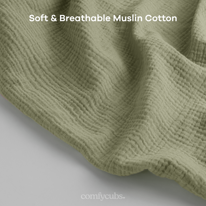 Muslin Nursing Cover by Comfy Cubs - Sage Nursing Covers Comfy Cubs