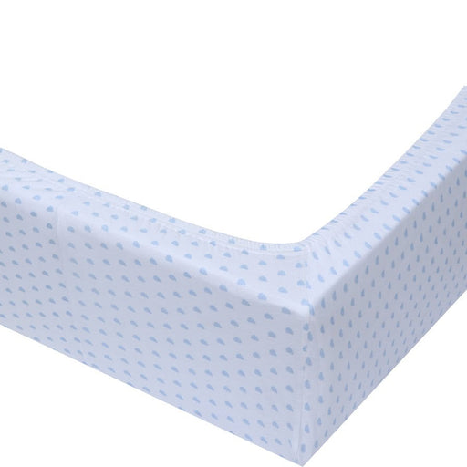 LITTLE PIPERS FITTED SHEET CLOUD BLUE FOR STANDARD CRIB - 28" X 52"