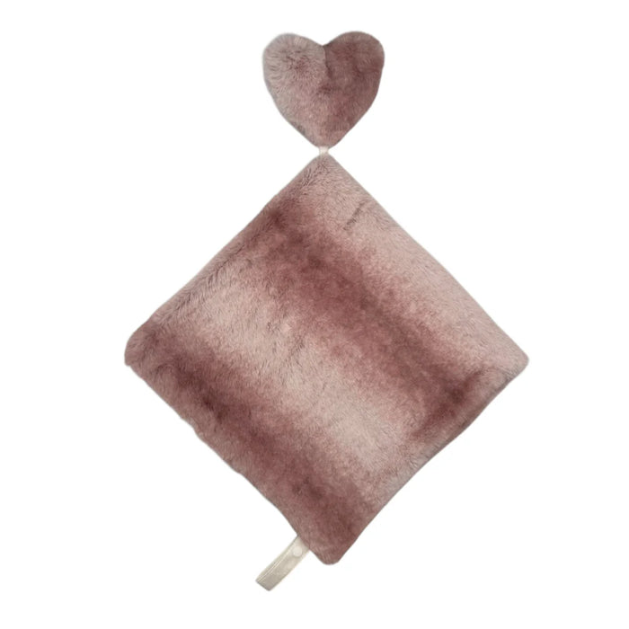 RITZ BABY FUZZY BLANKET SHADED TONE ON TONE STRIPES LOVEY . MAUVE BLANKETS RITZ