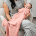 Baby Muslin Blanket in Bold Blush Muslin Comfy Cubs