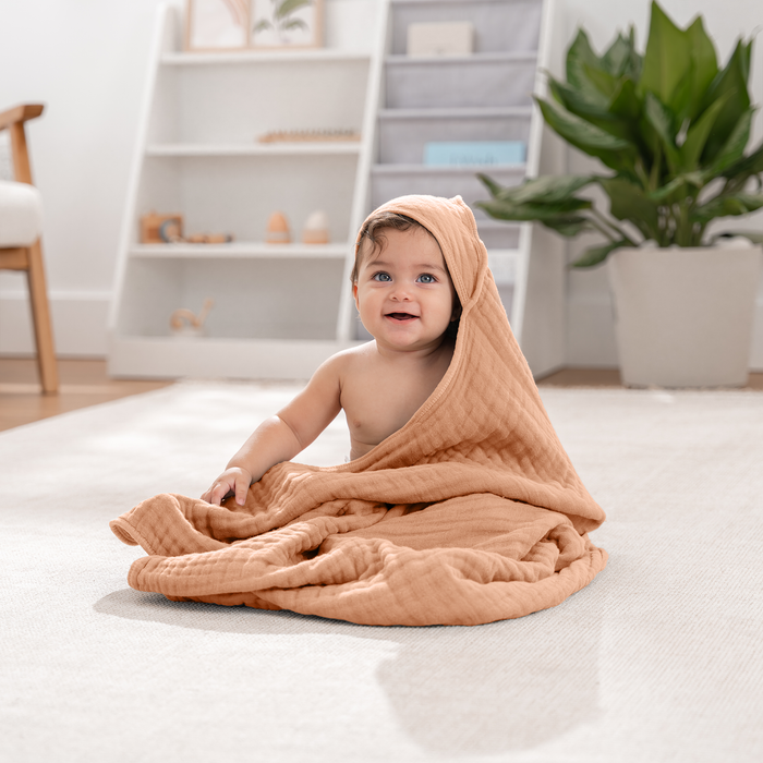 Baby Hooded Towels by Comfy Cubs - Caramel Hooded Towels Comfy Cubs