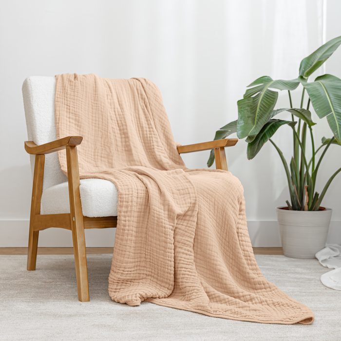 Adult Muslin Blanket in Cream Muslin Comfy Cubs
