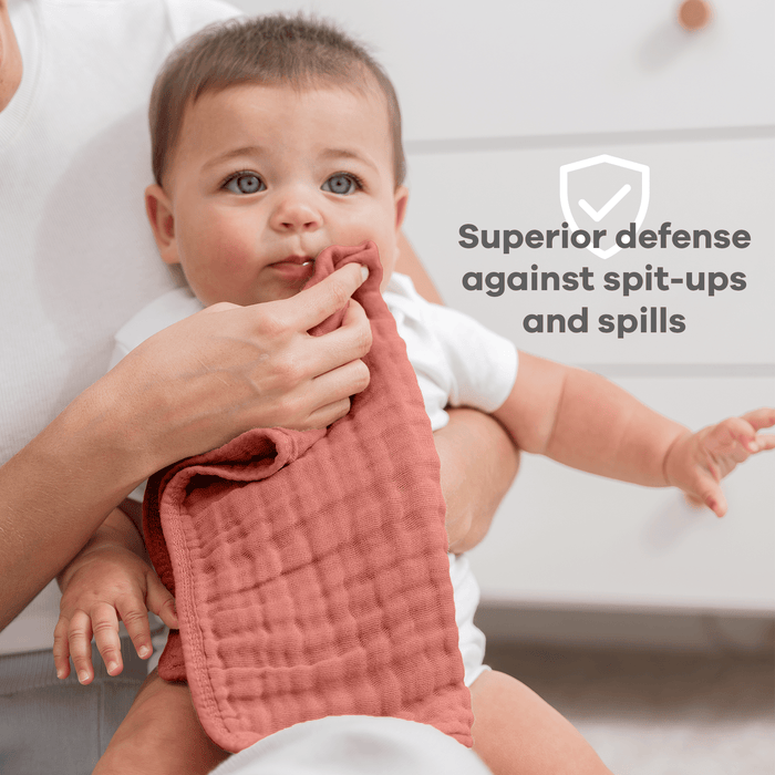 Muslin Burp Cloths in Dusty Rose Muslin Burp Cloths Comfy Cubs