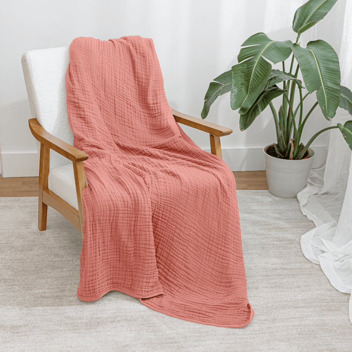 Adult Muslin Blanket in Dusty Rose Muslin Comfy Cubs