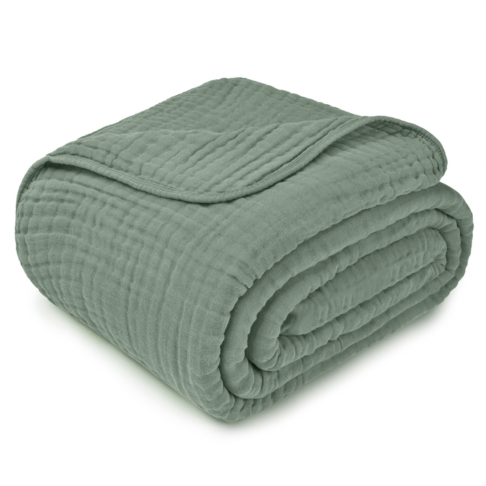 Adult Muslin Blanket by Comfy Cubs in Fern Muslin Comfy Cubs