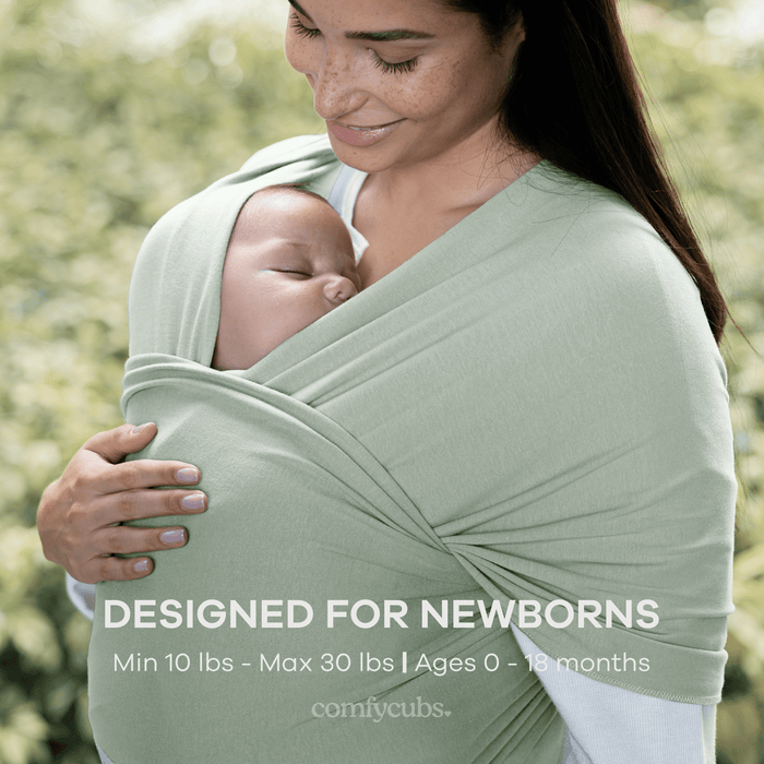 Baby Wrap Carrier in Fern Baby Wrap Carrier Comfy Cubs