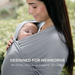 Baby Wrap Carrier in Slate Grey Baby Wrap Carrier Comfy Cubs
