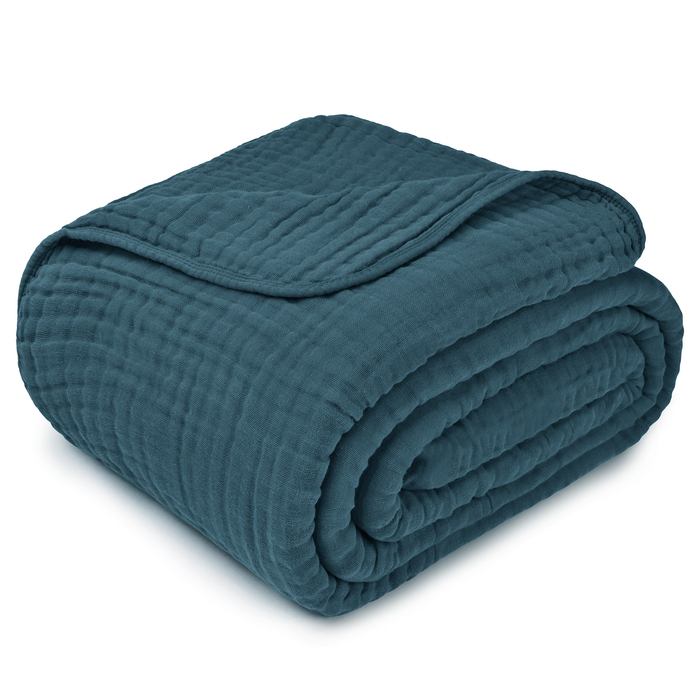 Adult Muslin Blanket by Comfy Cubs in Neptune Muslin Comfy Cubs