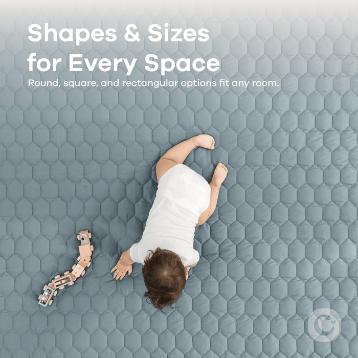 Play Mat with Non-Slip Bottom - Pacific Blue Comfy Cubs