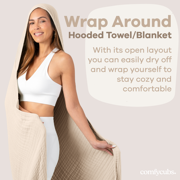 Adult Muslin Hooded Towel by Comfy Cubs Comfy Cubs