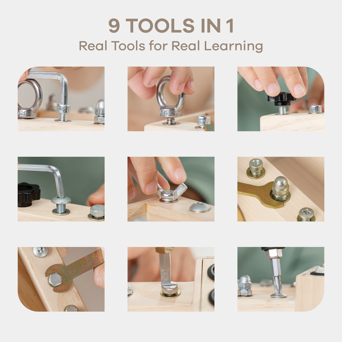 Busy Board Toy Truck Set for 3+ - Natural Wood Comfy Cubs