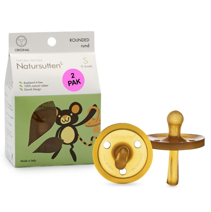 NATURSUTTEN BPA FREE 100% NATURAL RUBBER PACIFIER SMALL BUTTERFLY 2 PK PACIFIER NATURSUTTEN