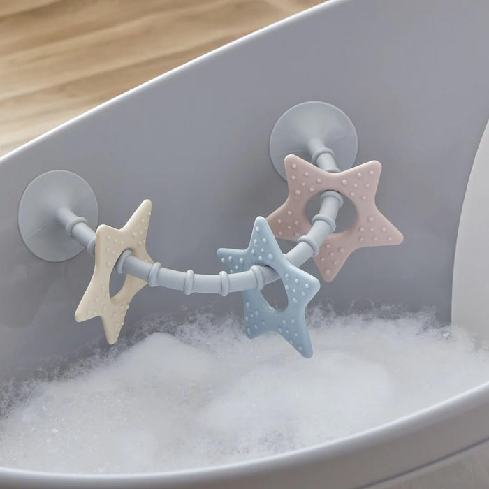 Stick 'n' Play Sensory Star Toy and Teether | For Baths, Highchairs and more Baby Activity Toys, Teethers M4A