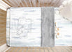 HIBERNATE BABY 3 PIECE CRIB LINEN SET (52"X 28") . BUNNY - BLUE CRIB SET HIBERNATE BABY