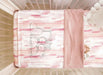 HIBERNATE BABY 3 PIECE CRIB LINEN SET (52"X 28") . BUNNY - PINK CRIB SET HIBERNATE BABY