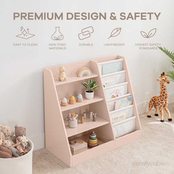 Kids Bookshelf - Blush Book Shelves Comfy Cubs